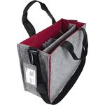 Sigel Notebooktasche Desk Sharing Bag Bicolor M, Grau/Rot, für Laptops bis 15,4 Zoll, leicht und umweltfreundlich aus recyceltem PET.