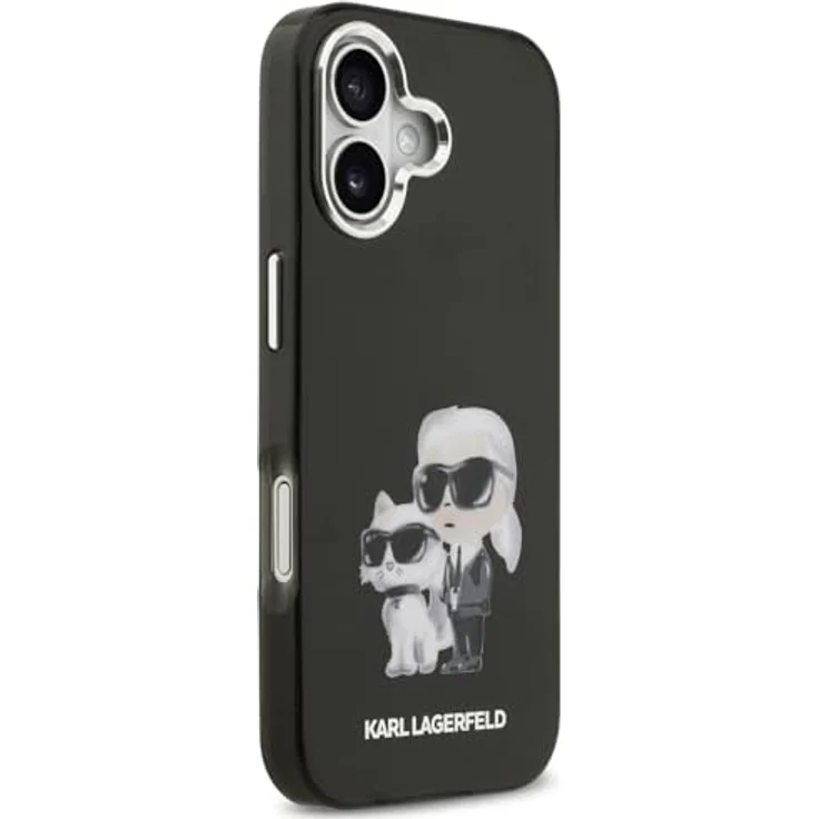 CG MOBILE Karl Lagerfeld IML Aquarelle Choupette & Logo Schutzhülle für iPhone 17, kompatibel mit MagSafe, schwarz – Bild 4