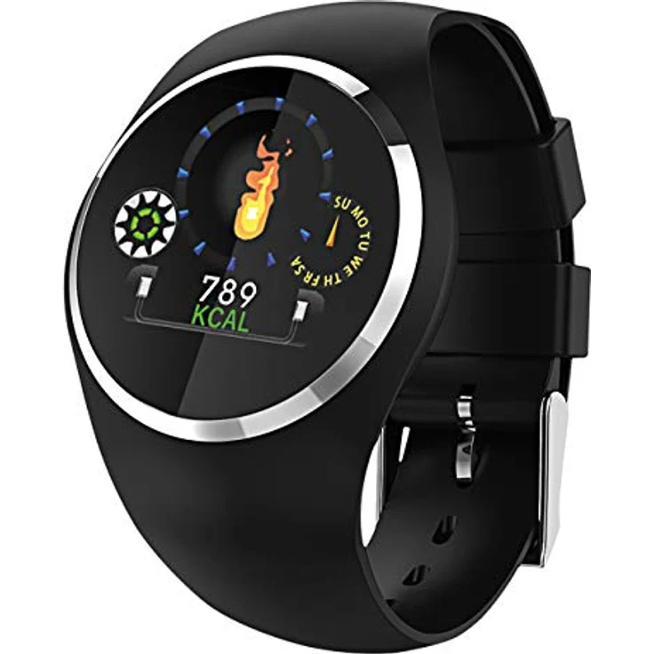 Atlanta 9703-7, Smartwatch mit Fitness-Tracking und Benachrichtigungsfunktion, schwarz – Bild 1
