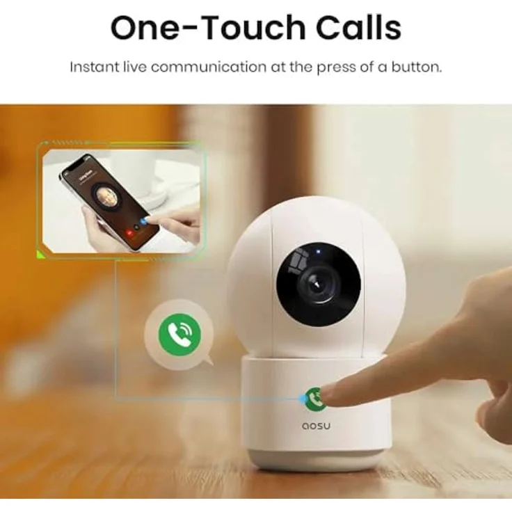 Aosu Indoorcam P1 Pro, Netzwerkkamera mit HD-Videoauflösung und Nachtsicht – Bild 2