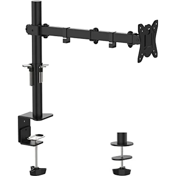 GRIFEMA Monitor Halterung, für 13-32 Zoll Bildschirm, Monitor Stand Monitor Arm Höhenverstellbar Drehungbar, Monitorhalterung Max 9Kg, Bildschirmhalterung Vesa 75x75 / 100x100, Schwarz, GB2001-1