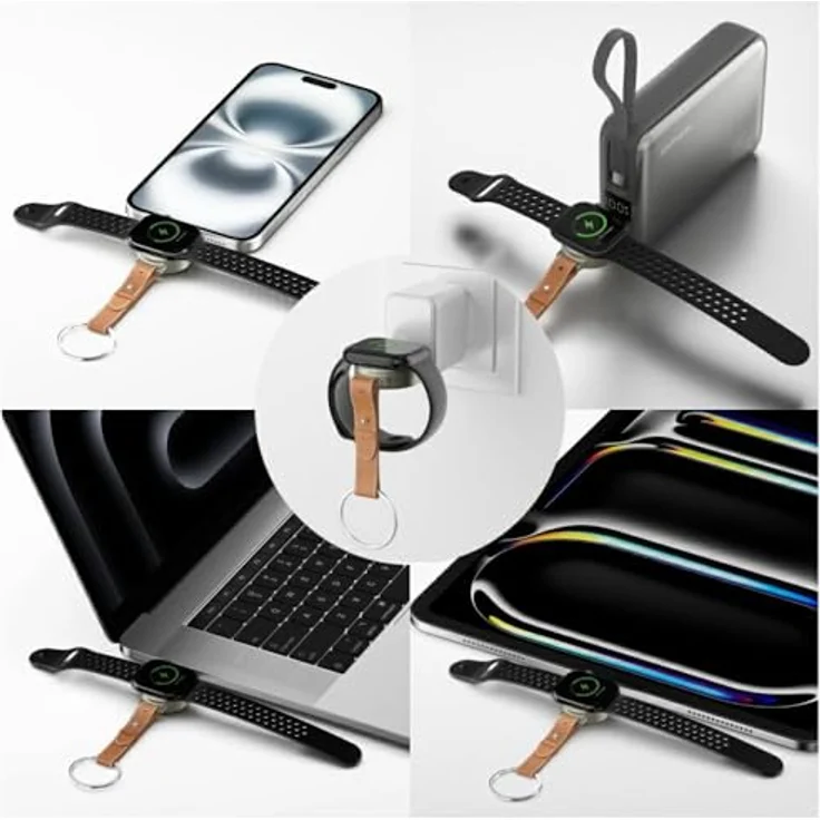 4Smarts Wireless Charger für Apple Watch, silber, kabelloses Ladegerät – Bild 9