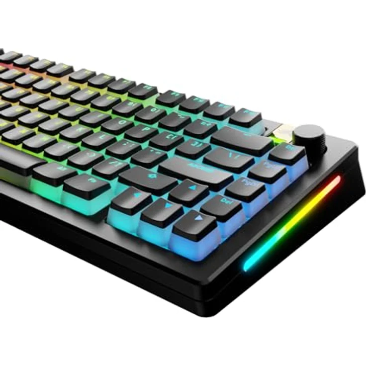 Glorious Aura V3 Keycaps, ANSI Layout (US), PBT, Doubleshot - Black - Keycap-Komplettset mit lichtdurchlässigen PBT-Kunststoffkappen, US-Layout, Pudding-Style – Bild 3