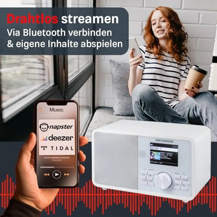 Kathrein DAB+ link M11, DAB Plus Radio mit EWF, WLAN, Bluetooth, in weiß – Bild 2