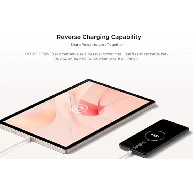 DOOGEE Tab E3 Pro, 13 Zoll FHD+ Tablet mit 90 Hz Display, 32 GB RAM + 256 GB erweiterbar, 11000 mAh Akku mit 18 W Schnellladung, Dual-Kamera 13 MP + 8 MP, Wolkengrau – Bild 4