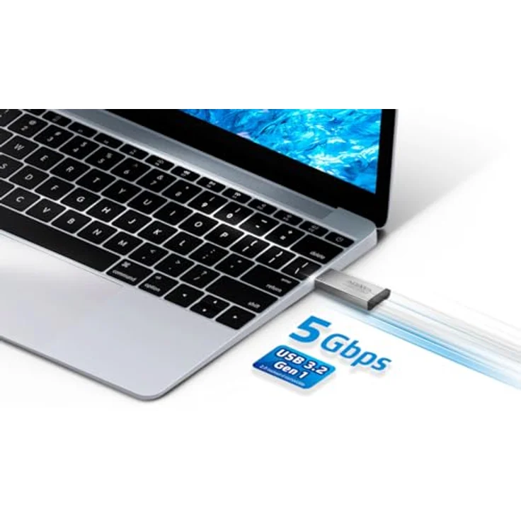 ADATA UR350 256GB USB-Stick, USB 3.2, kappenloses Metallgehäuse, wasser-, stoß- und staubresistent – Bild 7