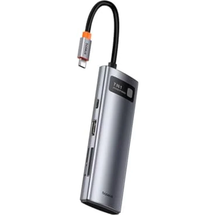 Baseus StarJoy 7 in 1 Multifunktions-Hub Adapter-Space Grau, USB-Hub mit 7 Anschlüssen und hoher Bildauflösung - Preisvergleich – Bild 2