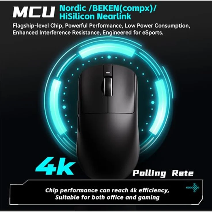 Aitor VXE R1 SE+ Kabellose Gaming-Maus, 26.000 DPI, Duale Konnektivität, Weiss – Bild 3
