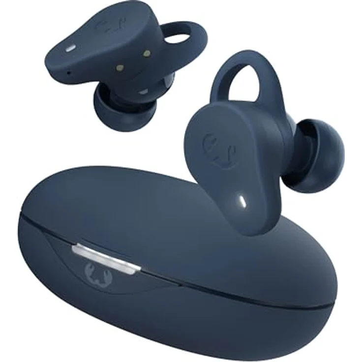 Fresh 'n Rebel Twins Rush, Bluetooth Kopfhörer Sport In-Ear mit Hybrid aktiver Noise Cancelling, IP57 Staub- und Wasserdicht, Ambient-Sound-Modus, eingebautes Mikrofon, Tastensteuerung (Steel Blue) – Bild 1