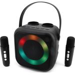 Soundmaster BT2024SW Karaoke-Anlage Inkl. Mikrofon, wiederaufladbar Schwarz, Bluetooth Lautsprecher