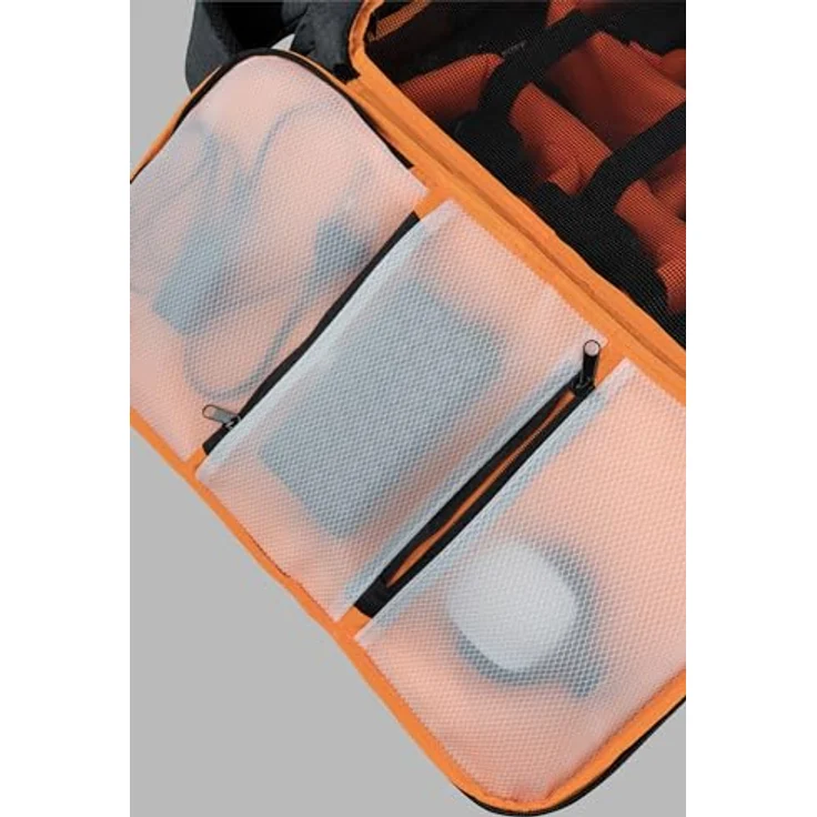 Dörr Foto-Rucksack Prag Pro, 20 l Fotorucksack mit wasserfestem Polyester, Schnellzugriff und individueller Innenaufteilung, Grau – Bild 9