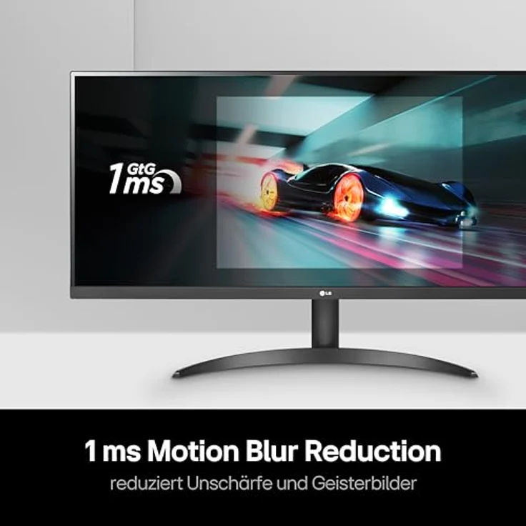 LG Electronics 34WQ500-B UltraWide™ Full HD 34" (87cm), 2560 x 1080, 21:9, AMD FreeSync™, HDR10- and VESA DisplayHDR™ 400, IPS with sRGB 99% (Typ.), Waves MaxxAudio®, 5ms GtG - Schwarz Office-Monitor – Bild 4