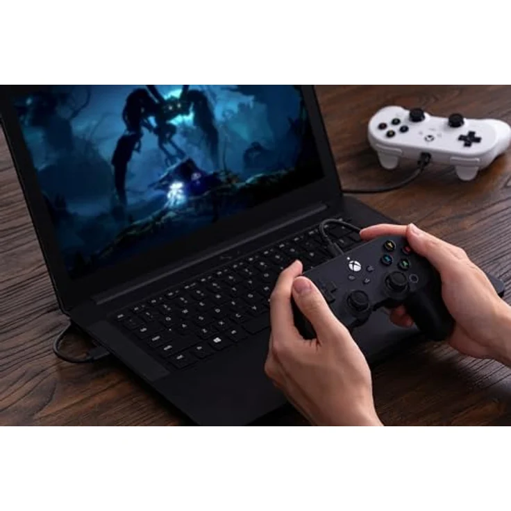 8bitdo Pro 2, kabelgebundener Gaming Controller für Windows und Xbox Series X mit Hall-Effekt-Joysticks, Schwarz – Bild 6