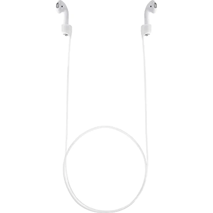 kwmobile Halteband magnetisch kompatibel mit Apple Airpods - 80 cm Kopfhörer Halter Band Strap in Weiß – Bild 5