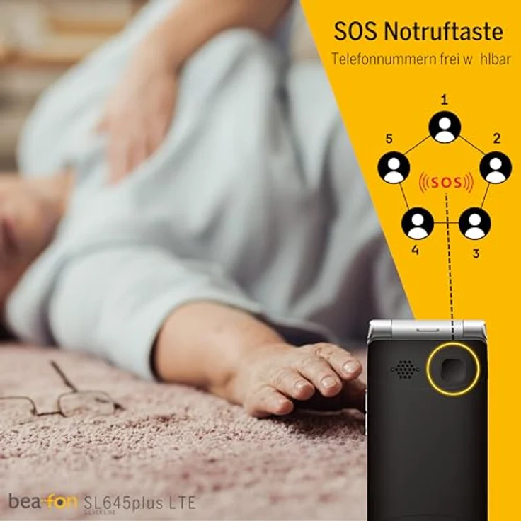 Beafon SL645plus LTE, Klapphandy mit 3 MP Kamera, 2.8" Display, 1000 mAh, Schwarz/Silber, Single SIM – Bild 4