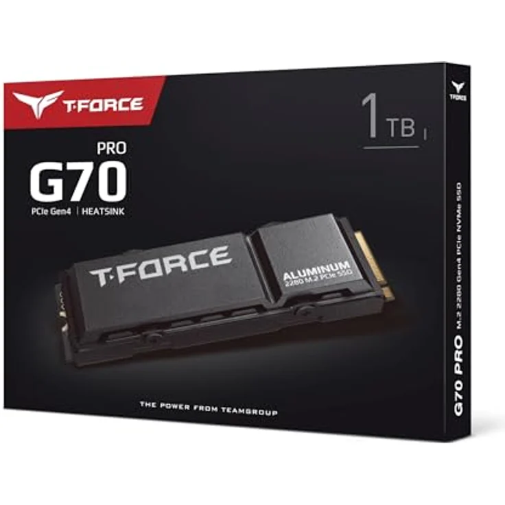 Team Group T-FORCE G70 Pro 1 TB M.2 SSD, PCIe 4.0 x4 mit Aluminium-Kühlkörper und schneller NVMe-Technologie – Bild 8
