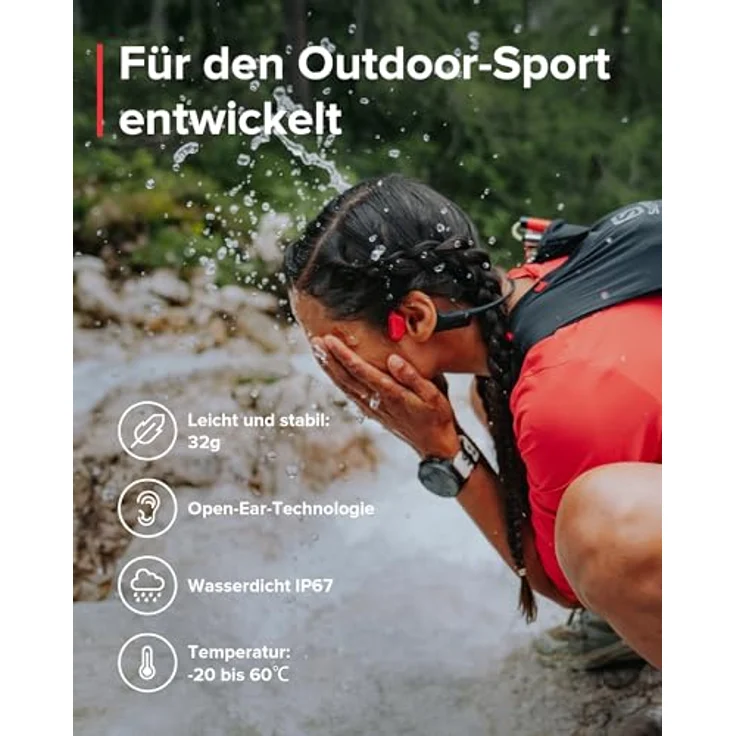 Suunto Wing Lime, Knochenschall-Kopfhörer mit LED-Leuchten und bis zu 10 Stunden Akkulaufzeit, Grün-Schwarz – Bild 6