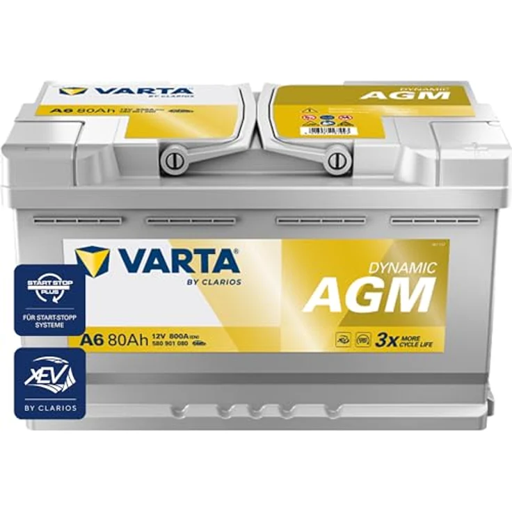 Varta A5 Silver Dynamic AGM 12V 95Ah 850A Autobatterie für Start-Stop Systeme, auslaufsicher – Bild 1