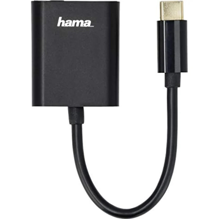 Hama Prime Line - USB-C zu Kopfhöreranschluss / Ladeadapter - Audio/USB - USB-C (M) bis 4-poliger Mini-Stecker, USB-C (W) - 8 cm - Schwarz - unterstützt Stromversorgung - Preisvergleich – Bild 2