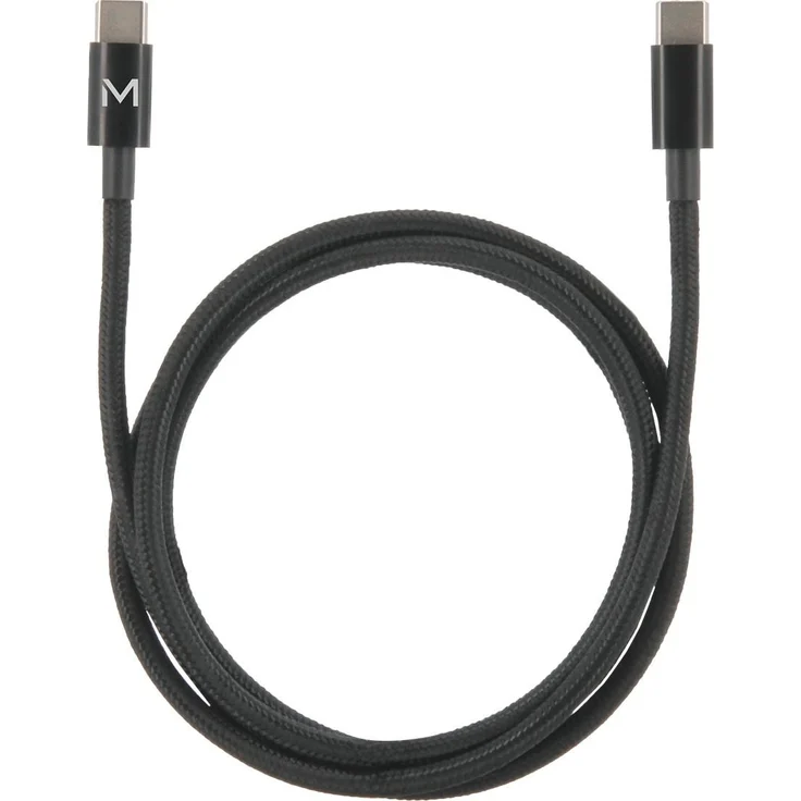 Mobilis 001389, USB-C Lade- und Datentransferkabel, 1 m, bis zu 100 W, schwarz