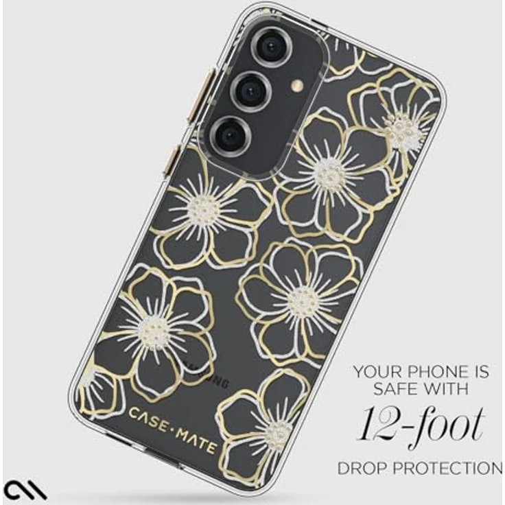 Case-Mate Schutzhülle für Samsung Galaxy S24 Plus, 17 cm (6,7 Zoll), Blumen-Edelstein-Handyhülle mit 3,6 m Fallschutz, kabellosem Laden, kratzfest, glitzernd – Bild 3