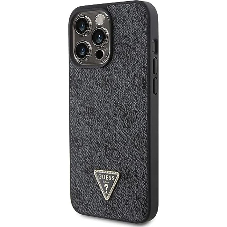 CG MOBILE GUESS GUHCP15XP4TDPK Hülle für iPhone 15 Pro Max 6.7'' Schwarz hardcase Leather 4G Diamond Triangle – Bild 2