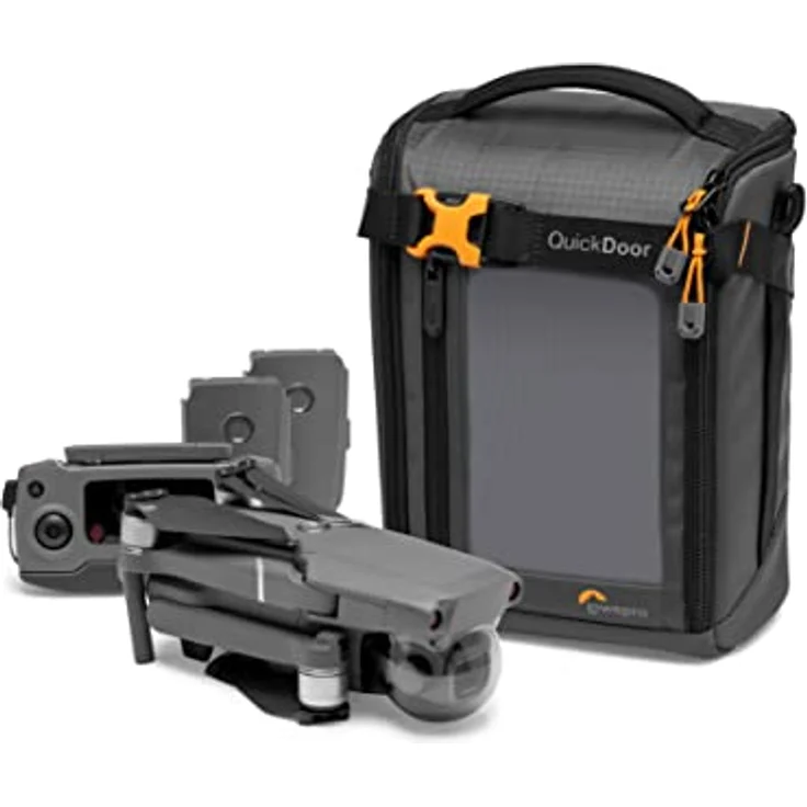 Lowepro GearUp Creator Box Large II, Tasche für Spiegellose und DSLR-Kameras, Kameratasche mit QuickDoor-Zugang, Hergestellt aus Recyclingmaterial, Orange Gepolsterte Innenfächer, Grau – Bild 5