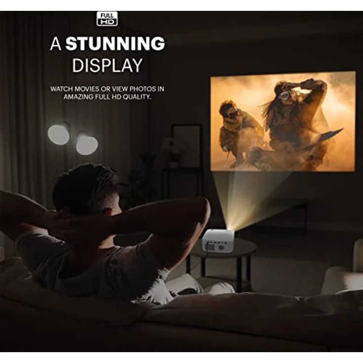 KODAK FLIK X10 Full-HD-Multimediaprojektor | Tragbares, kompaktes Mini-Heimkinosystem, native 1080p-Videoprojektion, HDMI-Kabel, Schwarz – Bild 3