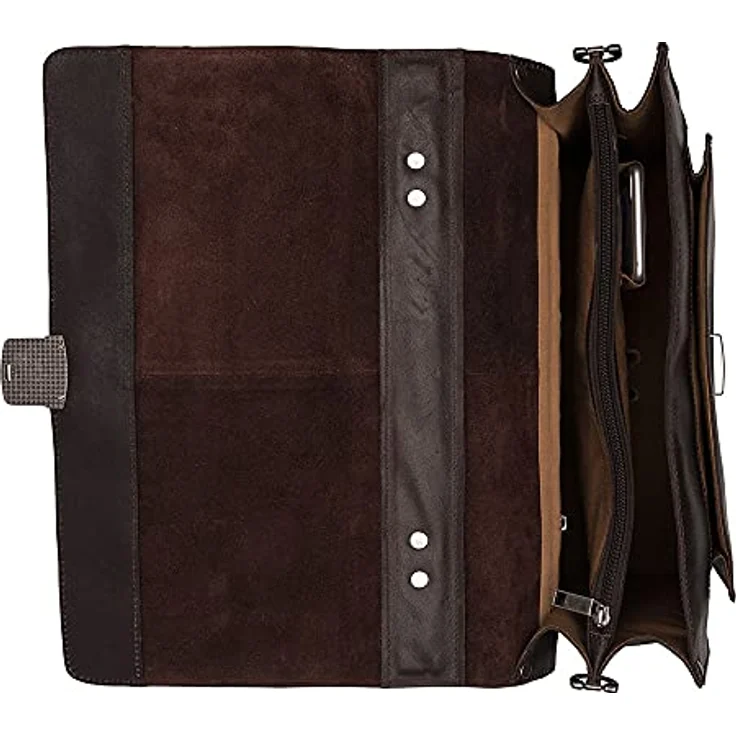 Burkely Vintage Scott Aktentasche, 38 cm, 100% Leder, braun – Bild 4