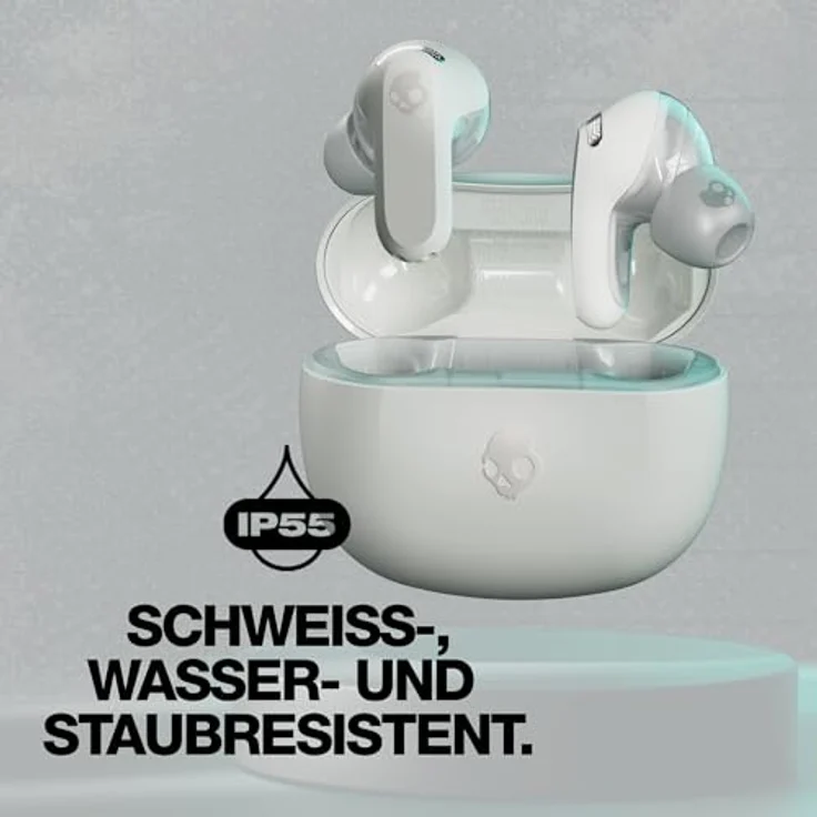 Skullcandy Rail ANC, In-Ear Wireless-Kopfhörer mit Noise Cancelling, 27 Std. Akkulaufzeit, Mikro, kompatibel mit iPhone, Android und Bluetooth-Geräten - Bone – Bild 5