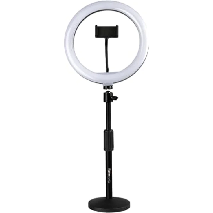 Gator Frameworks Ring Light Round Base, 10" LED-Desktop Ringlicht mit 3 Farbmodi, 10 Helligkeitsstufen und Telefonhalterung – Bild 7