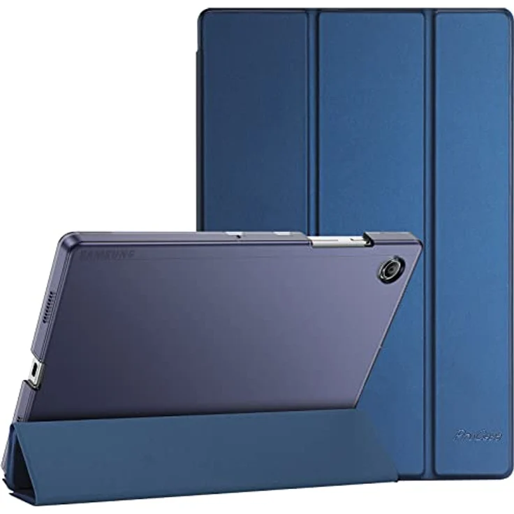 ProCase Hülle für Galaxy Tab A8 10.5” (SM-X200/X205) 2022, Dreifach Falt Klapp Schutzhülle, ultra dünn, leicht, mit Translucent Frosted Rückseite - Navy – Bild 1