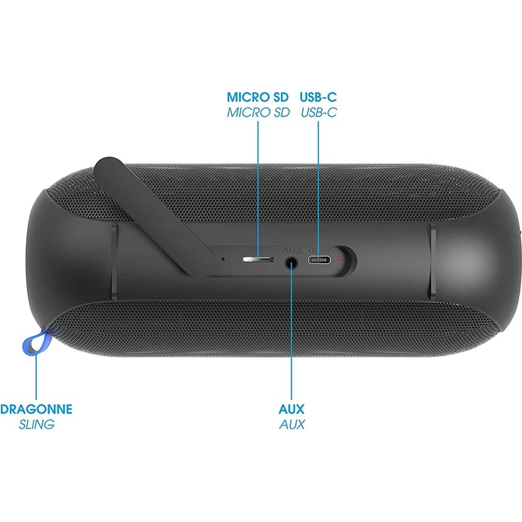 RYGHT TOOGO L Bluetooth Lautsprecher, Freisprechfunktion, spritzwassergeschützt, schwarz – Bild 5