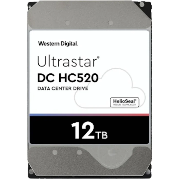 WD Ultrastar DC HC520 HUH721212ALE604 - Festplatte - 12 TB - intern - 3.5" (8.9 cm) - SATA 6Gb/s - 7200 rpm - Puffer: 256 MB – Bild 1