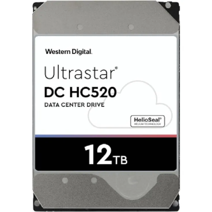 WD Ultrastar DC HC520 HUH721212ALE604 - Festplatte - 12 TB - intern - 3.5" (8.9 cm) - SATA 6Gb/s - 7200 rpm - Puffer: 256 MB