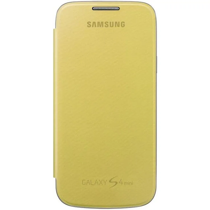 Samsung EF-FI919BYEGWW Hülle Schutzhülle Clip-On Flip Case Cover, geeignet für Samsung Galaxy S4 mini, gelb