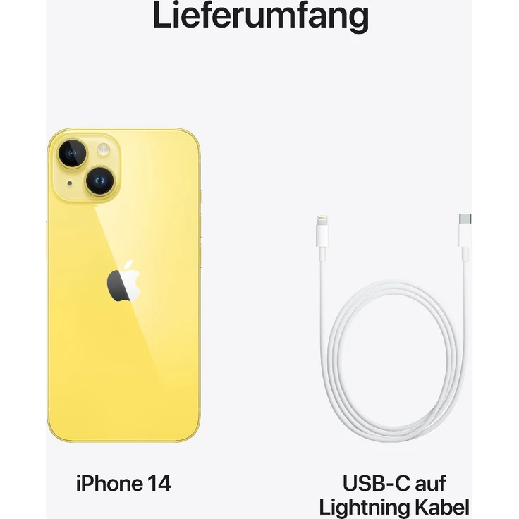 Apple iPhone 14 5G Smartphone 15,494cm (6,1 Zoll) OLED-Display, 512GB interner Speicher, 6GB RAM, Dual-SIM, iOS 16, Yellow – Bild 8