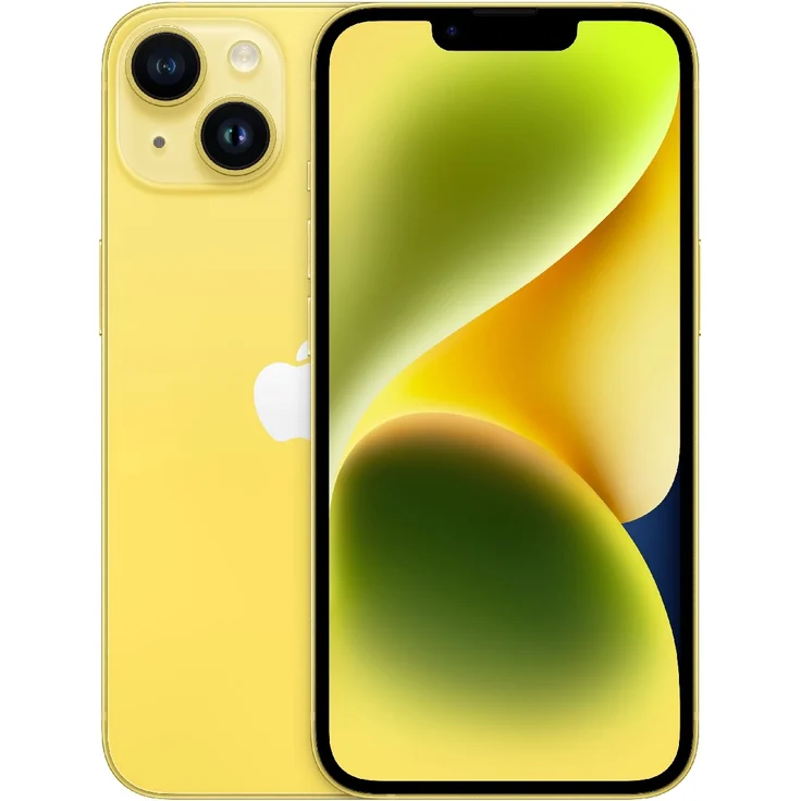 Apple iPhone 14 5G Smartphone 15,494cm (6,1 Zoll) OLED-Display, 512GB interner Speicher, 6GB RAM, Dual-SIM, iOS 16, Yellow – Bild 1