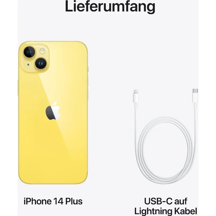 Apple iPhone 14 Plus 5G Smartphone 17,018cm (6,7 Zoll) OLED-Display, 512GB interner Speicher, 6GB RAM, Dual-SIM, iOS 16, Yellow – Bild 8