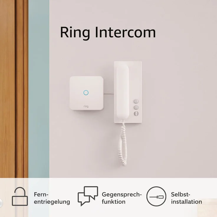 Ring Intercom von Amazon, für Gegensprechanlagen, Fernentriegelung, automatische Freigabe für Amazon-Lieferungen, Selbstinstallation, kompatible Gegensprechanlage erforderlich, weiß – Bild 2