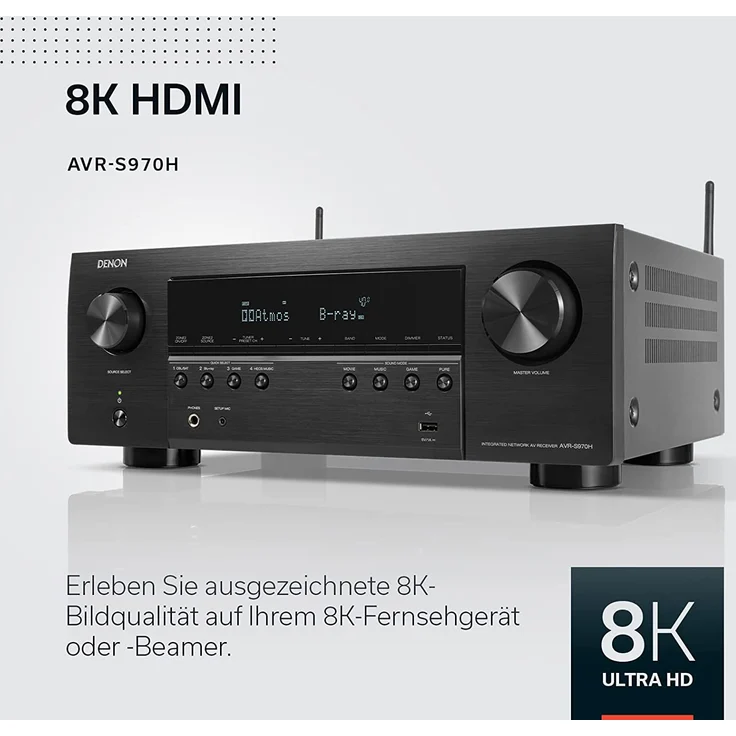 Denon AVR-S970H 7.2 Kanal AV-Receiver, 145 W, schwarz – Bild 4