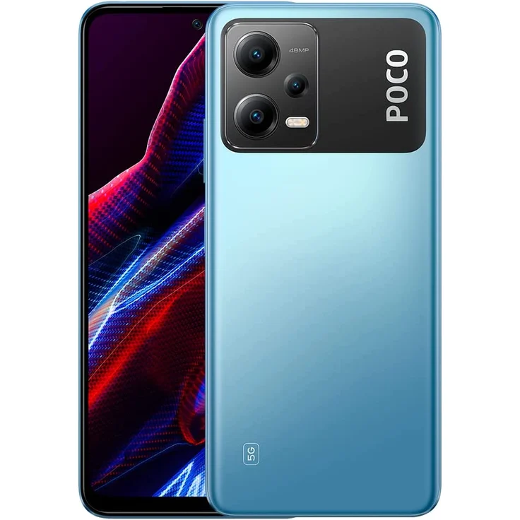 Xiaomi Poco X5 5G Smartphone 16,94cm (6,67 Zoll) AMOLED-Display, 128GB interner Speicher, 6GB RAM, Dual-SIM, Android 11, Blue – Bild 1