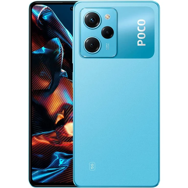 Xiaomi Poco X5 Pro 5G Smartphone 16,94cm (6,67 Zoll) AMOLED-Display, 128GB interner Speicher, 6GB RAM, Dual-SIM, Android 13, Blue – Bild 1
