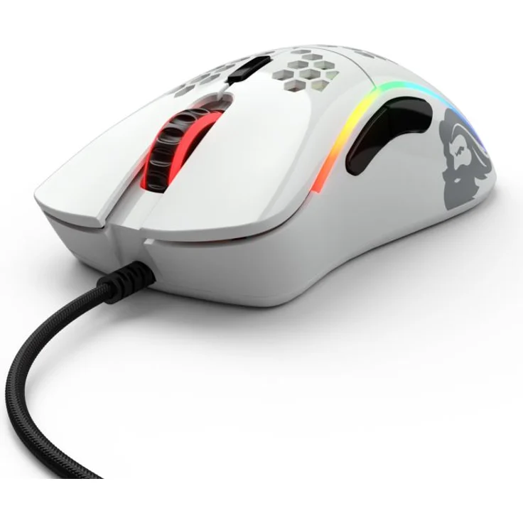 Glorious PC Gaming Race Model D- Gaming-Maus mit Kabel, Weiß Glänzend – Bild 1