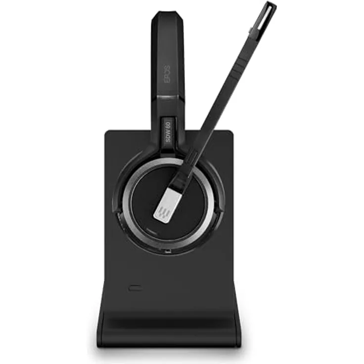 EPOS Impact 5000 Go MS Stereo, DECT Wireless Headset mit Geräuschunterdrückung, Microsoft Teams zertifiziert, 135 m Reichweite, faltbare Ladestation & USB-A Dongle