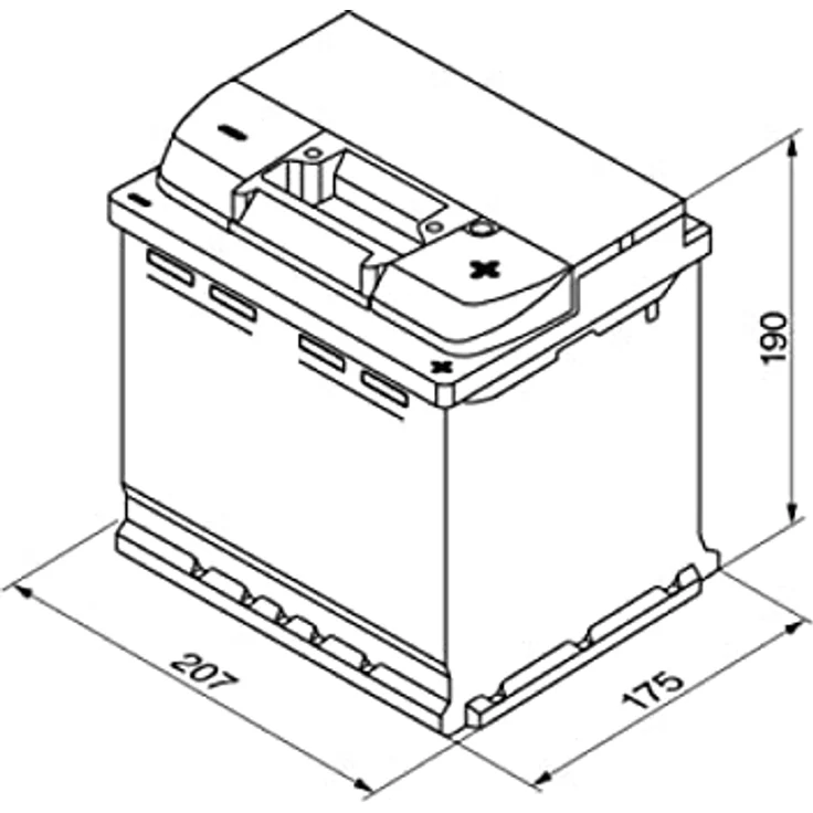 Bosch S4 002 Autobatterie 12V 52Ah 470A, wartungsfreie Säurebatterie für Kleinwagen und Mittelklasseautos – Bild 3