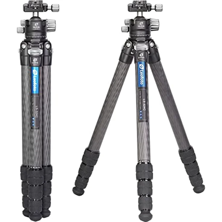LEOFOTO Ranger LS-324C + LH-40 Kugelkopf Carbon Dreibeinstativ - Ultraleicht und stabil, Schwarz – Bild 2