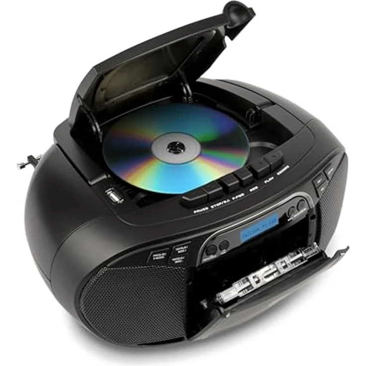 Trevi CMP 576 DAB Stereo tragbar mit Digitalempfänger DAB / DAB+ / FM mit RDS, Mp3, CD, USB, AUX-IN, Dot Matrix-Display, Speicherstationen – Bild 7