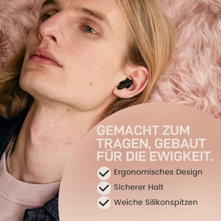 sudio A3 Pro, True Wireless Kopfhörer mit Noise Cancelling, Bluetooth 5.4, 25h Spielzeit, USB-C Ladecase, Schwarz – Bild 4