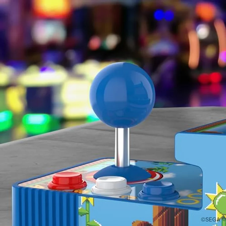 ATARI Joystick Player Sonic The Hedgehog, blauer Joystick mit 3,5 Zoll Bildschirm und 4 Batterien – Bild 4